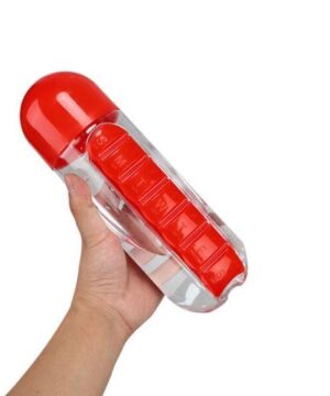 Garrafa de água com porta comprimidos - Pill Bottle 3 EM 1 (EXCLUSIVA!)